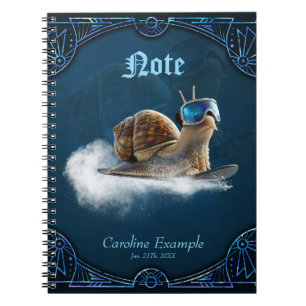 Cuaderno Más fría que el resto, el caracol con snowboard.