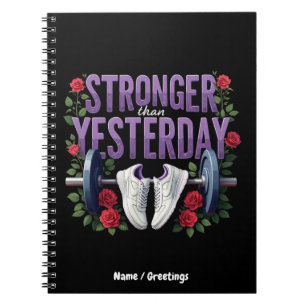 Cuaderno Más Fuerte Que Ayer – Motivación, Fitness