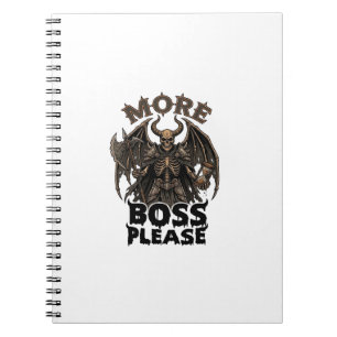 Cuaderno Más jefe por favor Halloween Demonio Esqueleto Hac