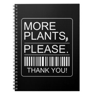 Cuaderno Más plantas por favor regalo para amantes de plant