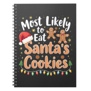 Cuaderno Más Propenso a Comer las Galletas de Santa Sombrer