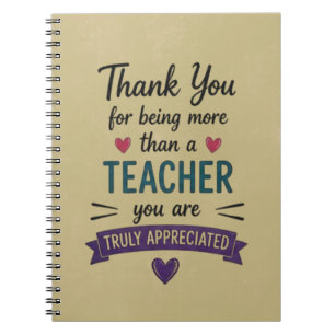 Cuaderno Más que un profesor verdaderamente apreciado