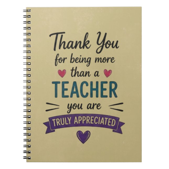 Cuaderno Más que un profesor verdaderamente apreciado  (Frente)