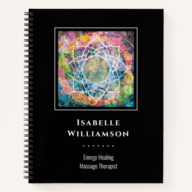 Cuaderno Masaje de Yoga Sagrado Espiritual del Mandala Zen  (Anverso)