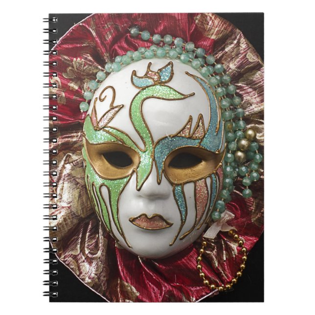 Cuaderno Máscara de Carnaval de Niña Hermosa (Frente)