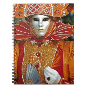 Cuaderno Máscara de kabuku plateado