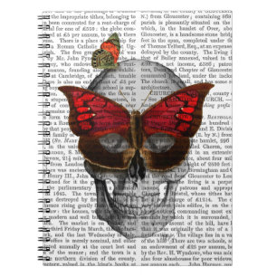 Cuaderno Máscara de mariposa rosa Skull