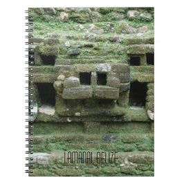 Cuaderno Máscara del templo Lamanai Belice de Jaguar del