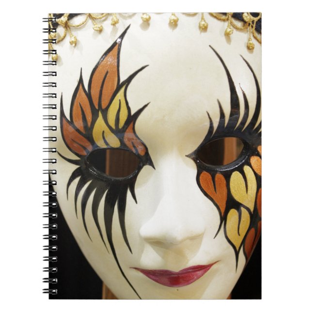 Cuaderno Máscara joven de carnaval cerámico (Frente)