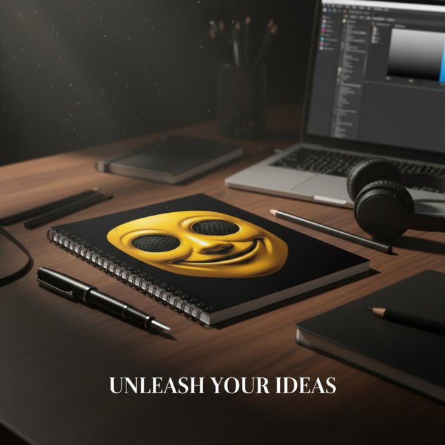 Cuaderno Máscara sonriente amarilla (Subido por el creador)