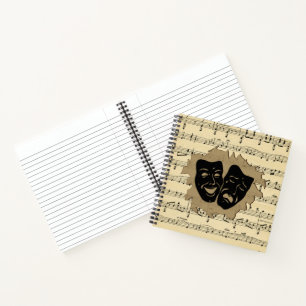 Cuaderno Máscaras de cuero y música de hojas