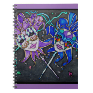 Cuaderno Máscaras de Jester de Comedia/Tragedia
