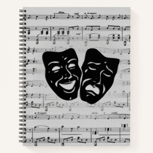 Cuaderno Máscaras de música y teatro de plata
