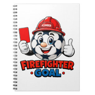 Cuaderno Mascota Árbitro de Fútbol Bombero