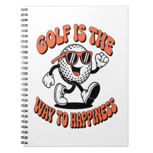 Cuaderno Mascota de bolas de golf alegre
