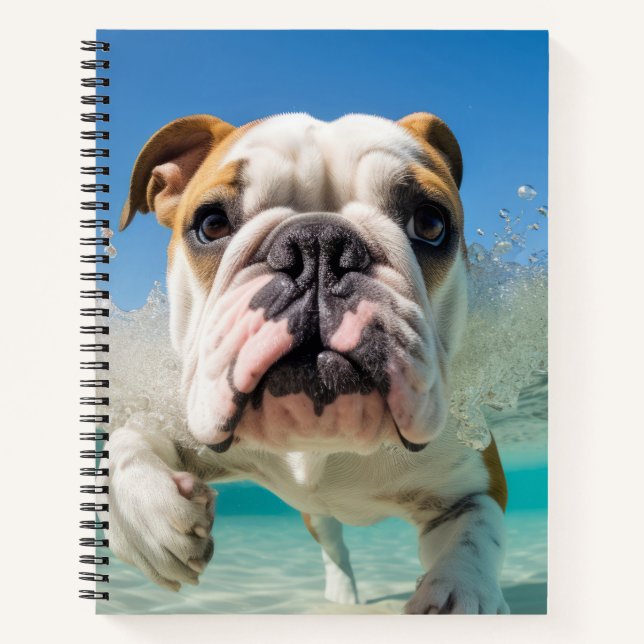 Cuaderno Mascota de Bulldog inglés Perro juego de diversión (Anverso)