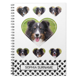 Cuaderno Mascota de forma de corazón Plantillas de fotos y
