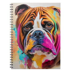 Cuaderno Mascota de perro Bulldog inglés animal adorable
