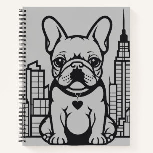 Cuaderno Mascota de perro de Bulldog francés Animal Mundo A