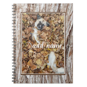 Cuaderno mascota de perro de collage de fotos moderno diver