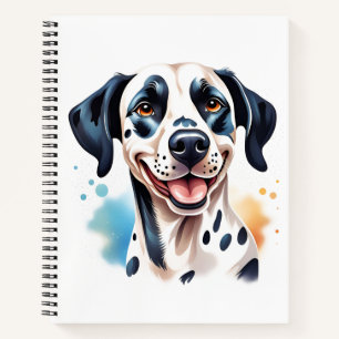 Cuaderno Mascota de perro de Dalmacia feliz