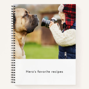 Cuaderno Mascota de recetas comida fotográfica