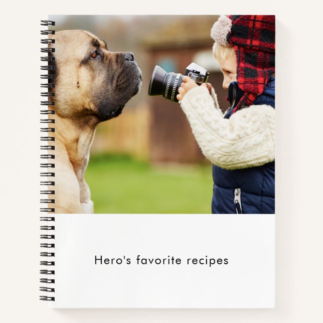Cuaderno Mascota de recetas comida fotográfica (Anverso)