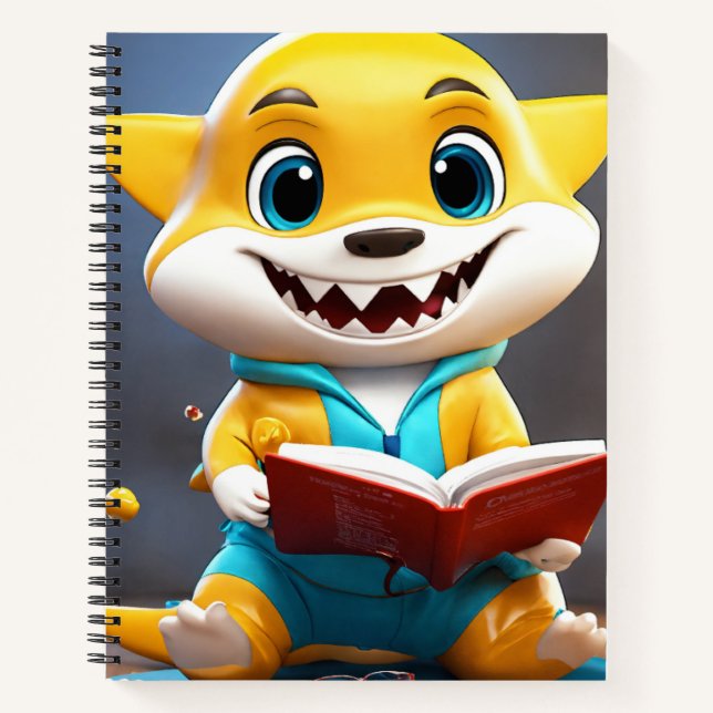 Cuaderno Mascota de tiburón bebé 3D con lentes de lectura |
