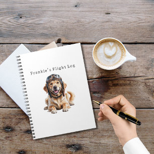 Cuaderno Mascota del piloto del perro del Golden Retriever 