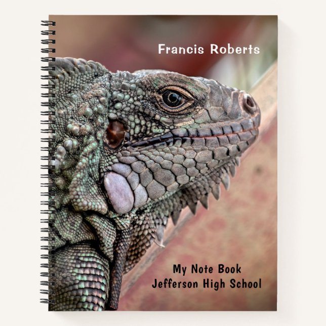 Cuaderno Mascota Iguana Lizard Naturaleza personalizada (Anverso)