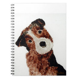 Cuaderno Mascota lindo pintando perro terrorífico