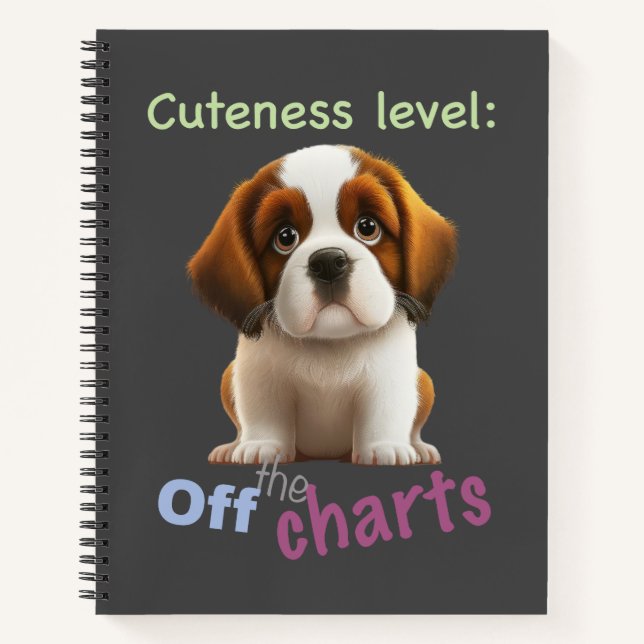 Cuaderno Mascota Perro Cuidad Nivel Cuta Adorable Graciosa  (Anverso)