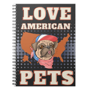 Cuaderno mascotas amados de los estados unidos