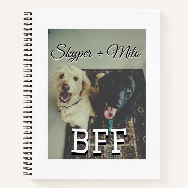 Cuaderno Mascotas amigos bestias agregar nombre mascota fot (Anverso)