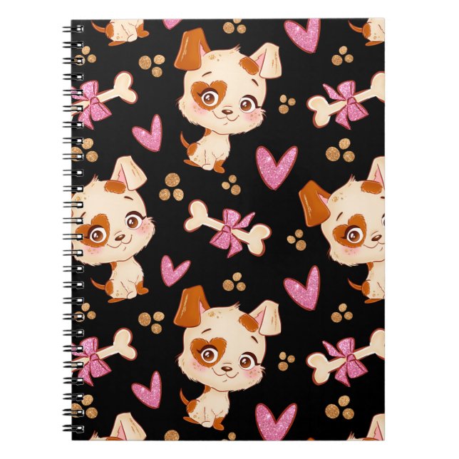 Cuaderno Mascotas de patrones adormecidos tontos graciosos (Frente)