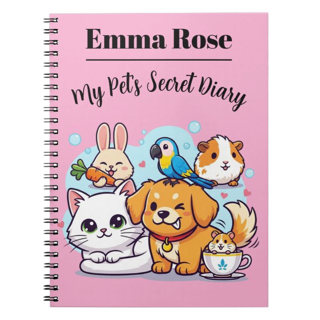 Cuaderno Mascotas de Personalizados personalizados para por (Frente)