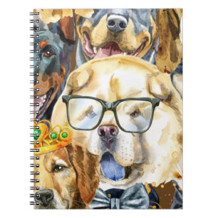 Cuaderno Mascotas del patrón perros amantes de los animales