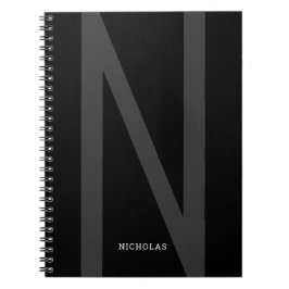 Cuaderno Masculinas negras Personalizados iniciales