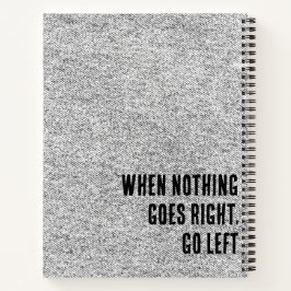 Cuaderno Masculino astuto de mano izquierda