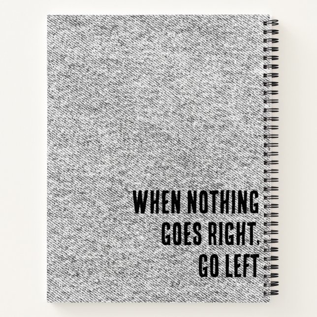 Cuaderno Masculino astuto de mano izquierda (Reverso)