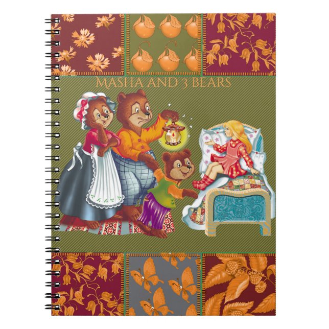 Cuaderno Masha y 3 osos de cuento de hadas (Frente)