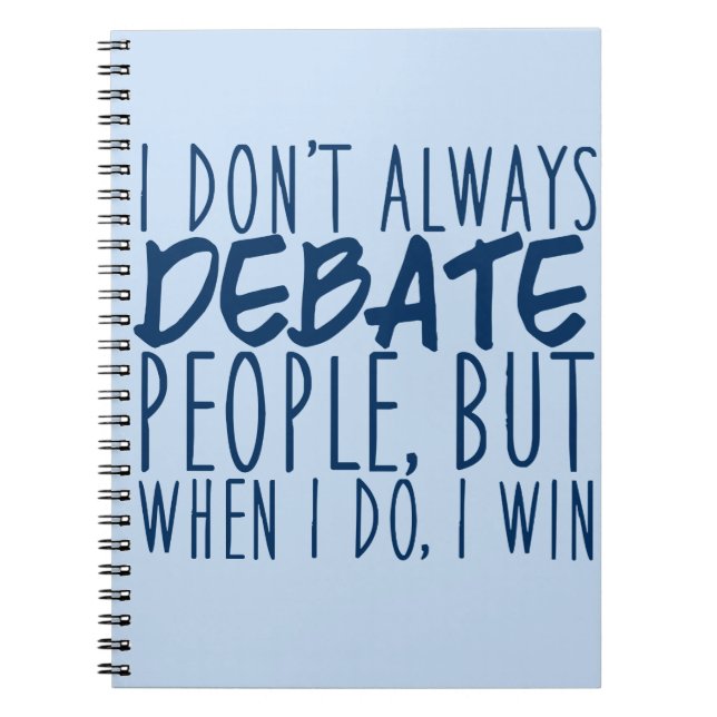 Cuaderno Master Debater Funny Speech and Debate Team (Frente)