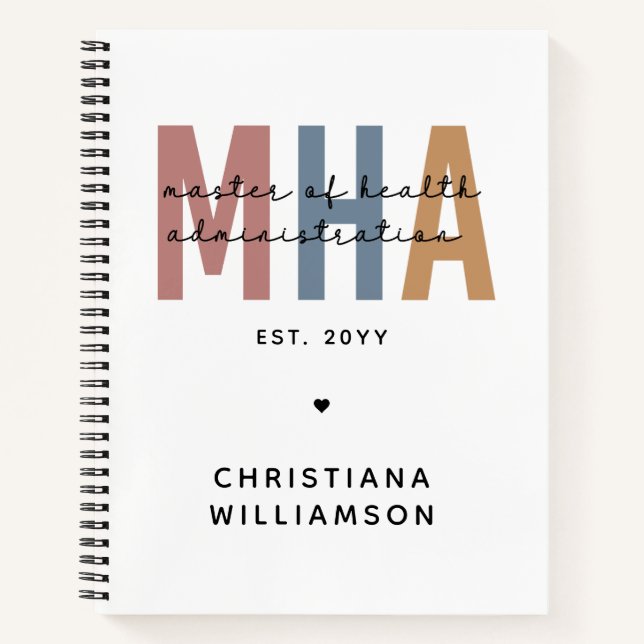 Cuaderno Máster en Administración de Salud de MHA Personali (Anverso)