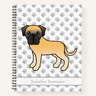 Cuaderno Mastín inglés cervato perro de dibujos animados li