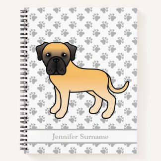Cuaderno Mastín inglés cervato perro de dibujos animados li