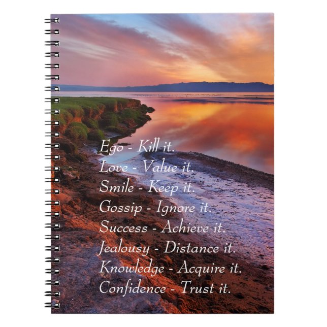 Cuaderno Matanza del ego valor del amor él sonrisa la (Frente)