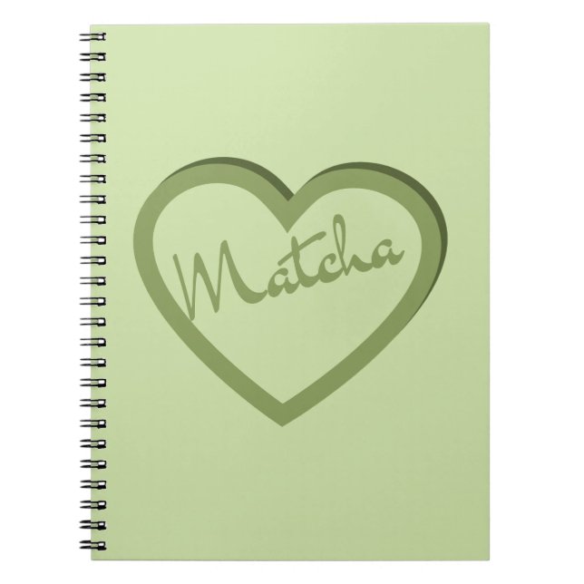 Cuaderno Matcha Green Tea Groovy Y2k Heart (Frente)