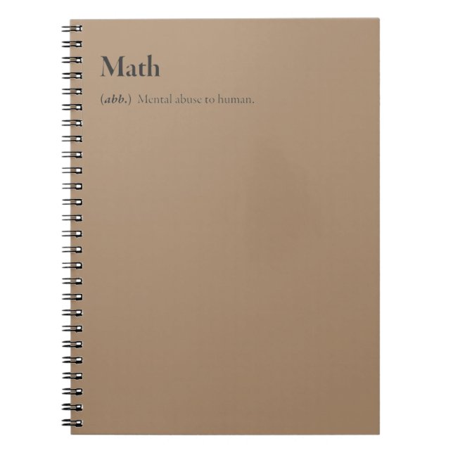 Cuaderno matemática de bloc de notas (Frente)