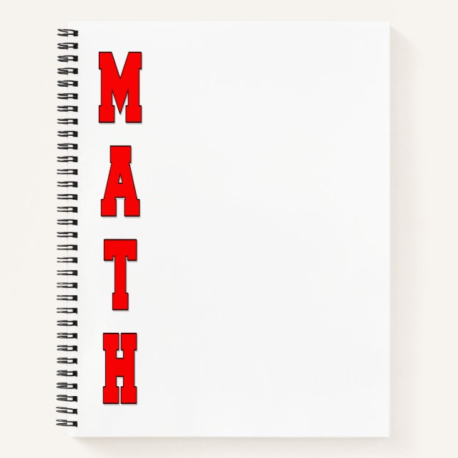 Cuaderno Matemáticas (Anverso)