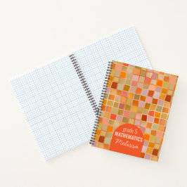 Cuaderno matemáticas de vuelta al cole para niños estudiant